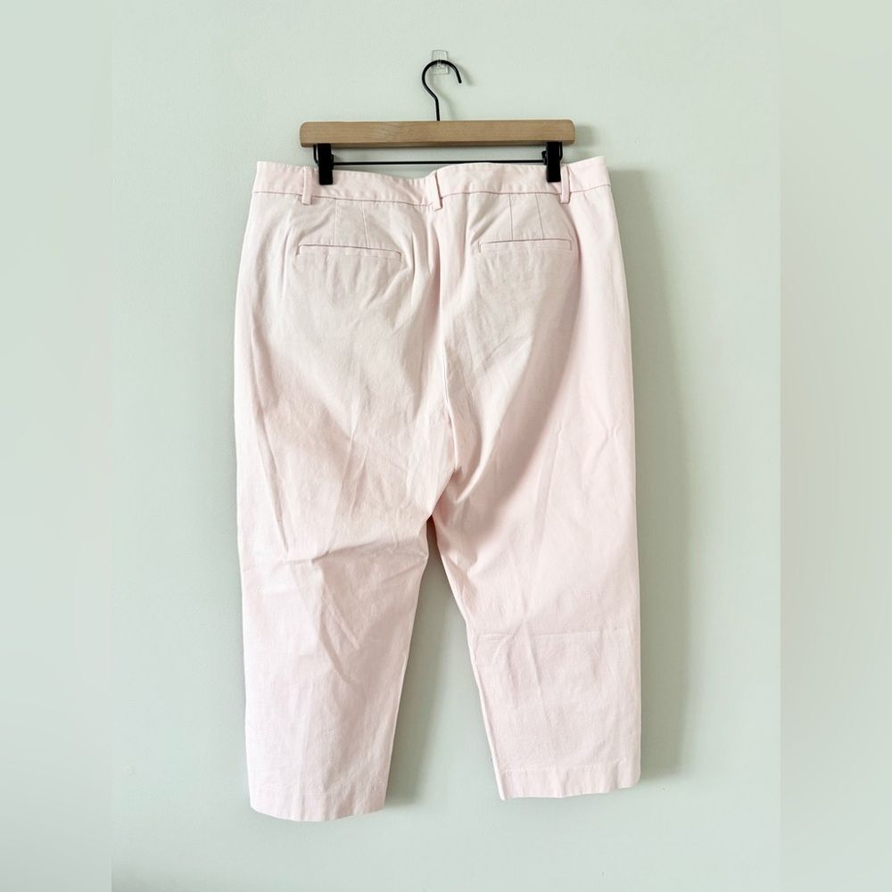 Talbots Cotton Blend Cropped Trouser in Light Pink - Size 14 - Picture 5 of 5